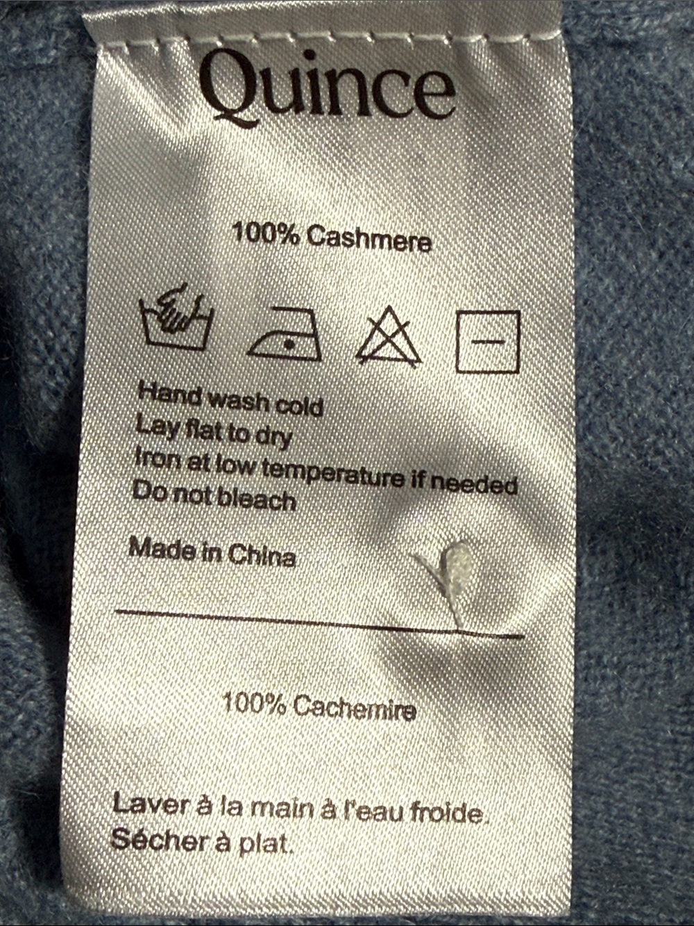 Quince Mongolian Cashmere Cardigan Sweater Faded Denim Blue S Office Luxury Soft - Picture 11 of 14